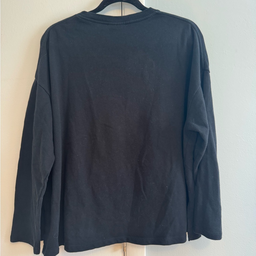 Disney womens Black Sweatshirt with Pink Sequin Design - Picture 7 of 8